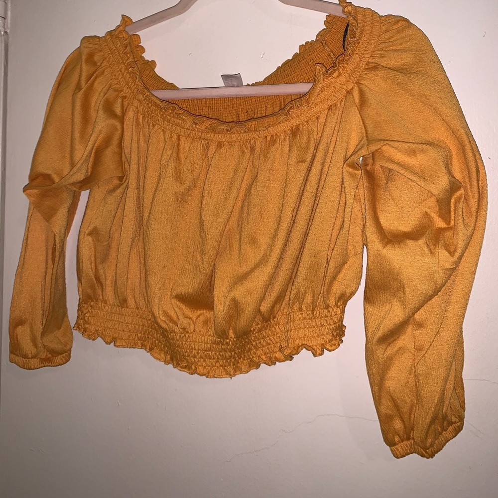Crop Top Scrunched Blouse